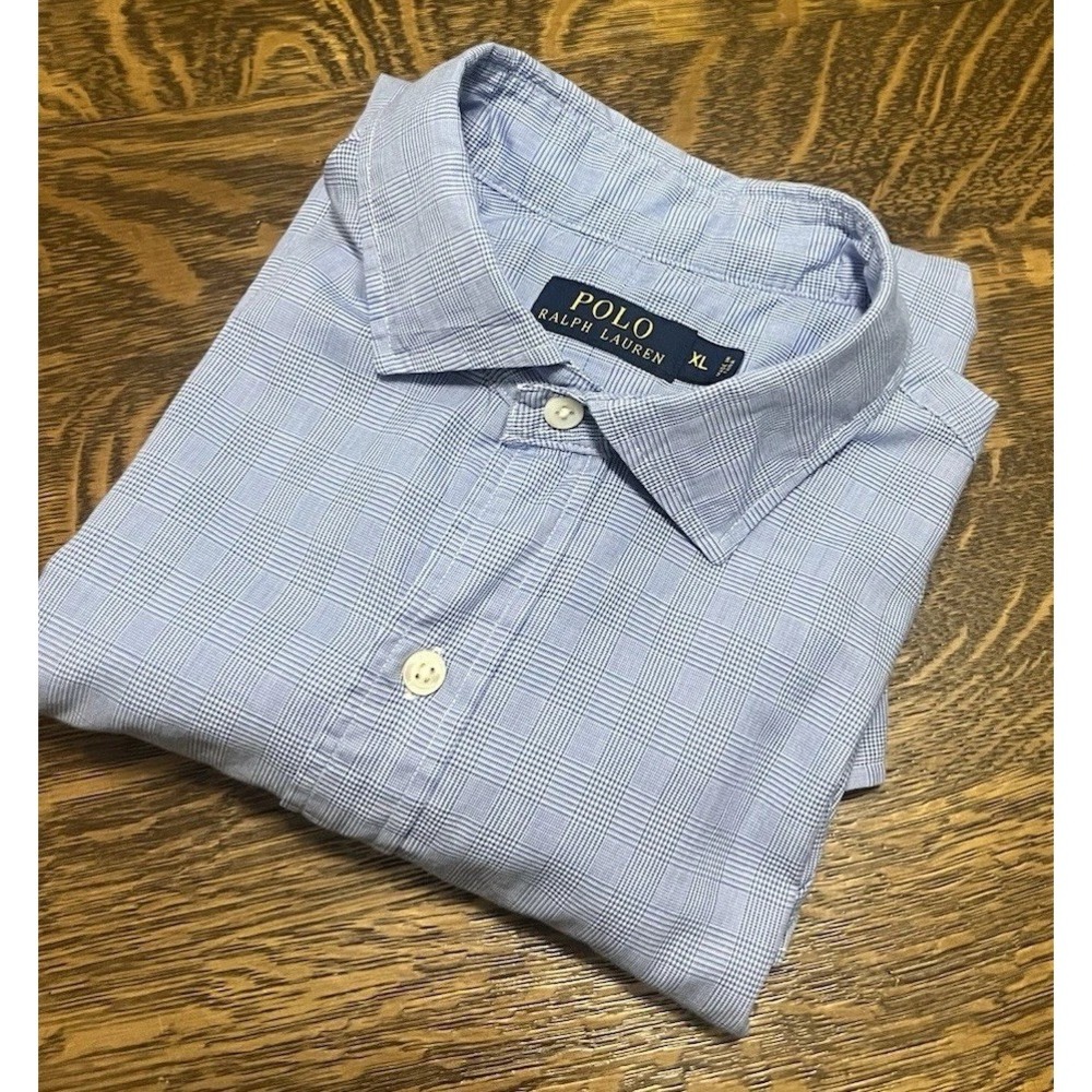 Polo‎ Ralph Lauren Shirt Mens XL Blue Long Sleeve Button Down Casual